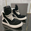 This is a Rick Owens GeoBasket sneaker - Suede Black