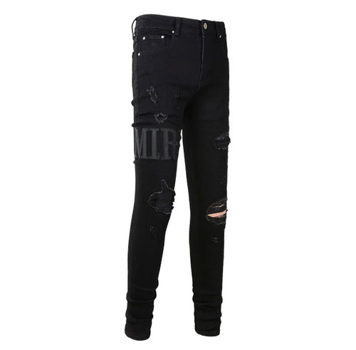 Amiri Distressed Skinny Jeans – Black