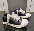 Rick Owens Black 'Jumbo Lace' Low Sneakers - Black