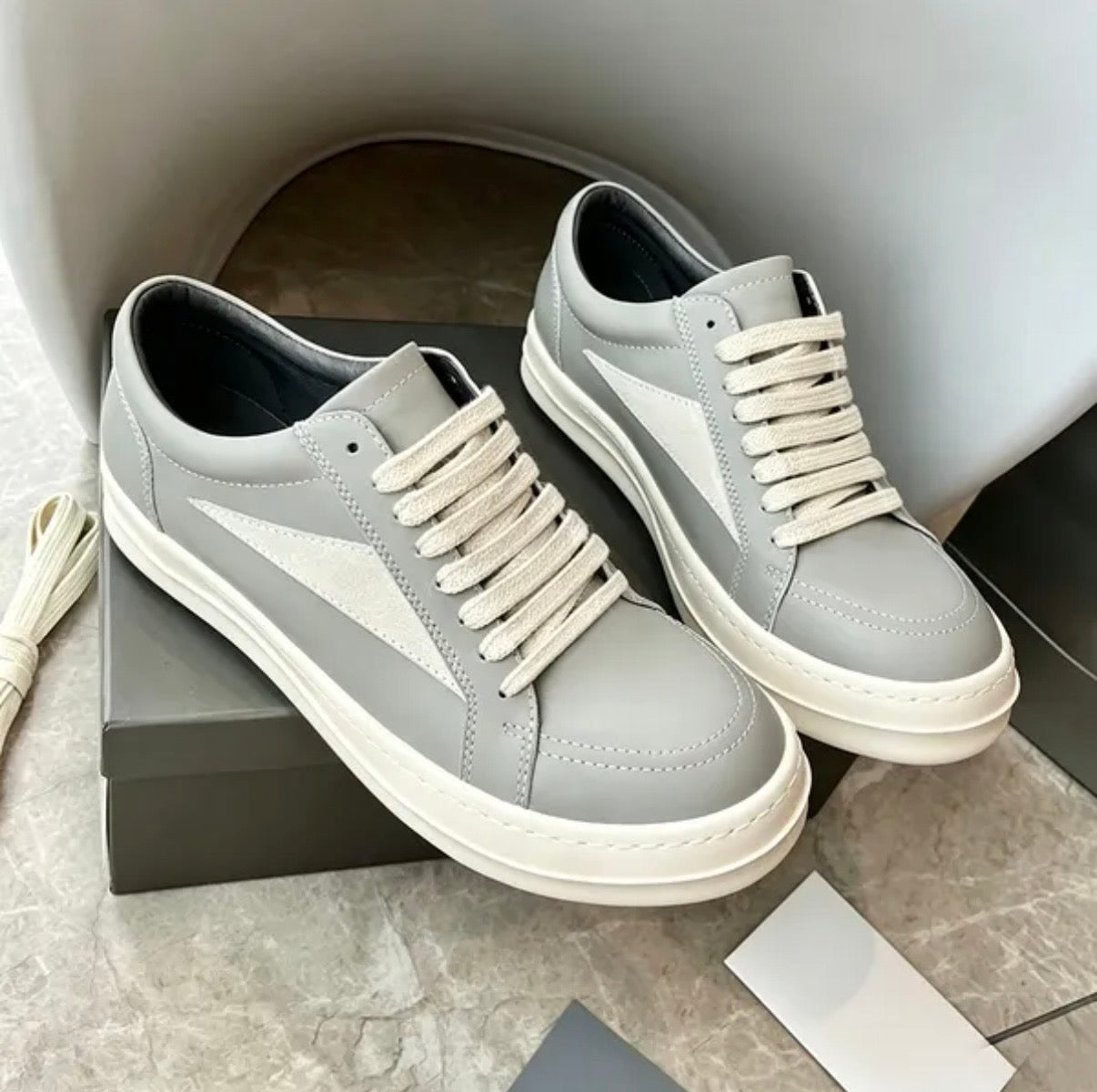Rick Owen Low Vintage - Grey and White