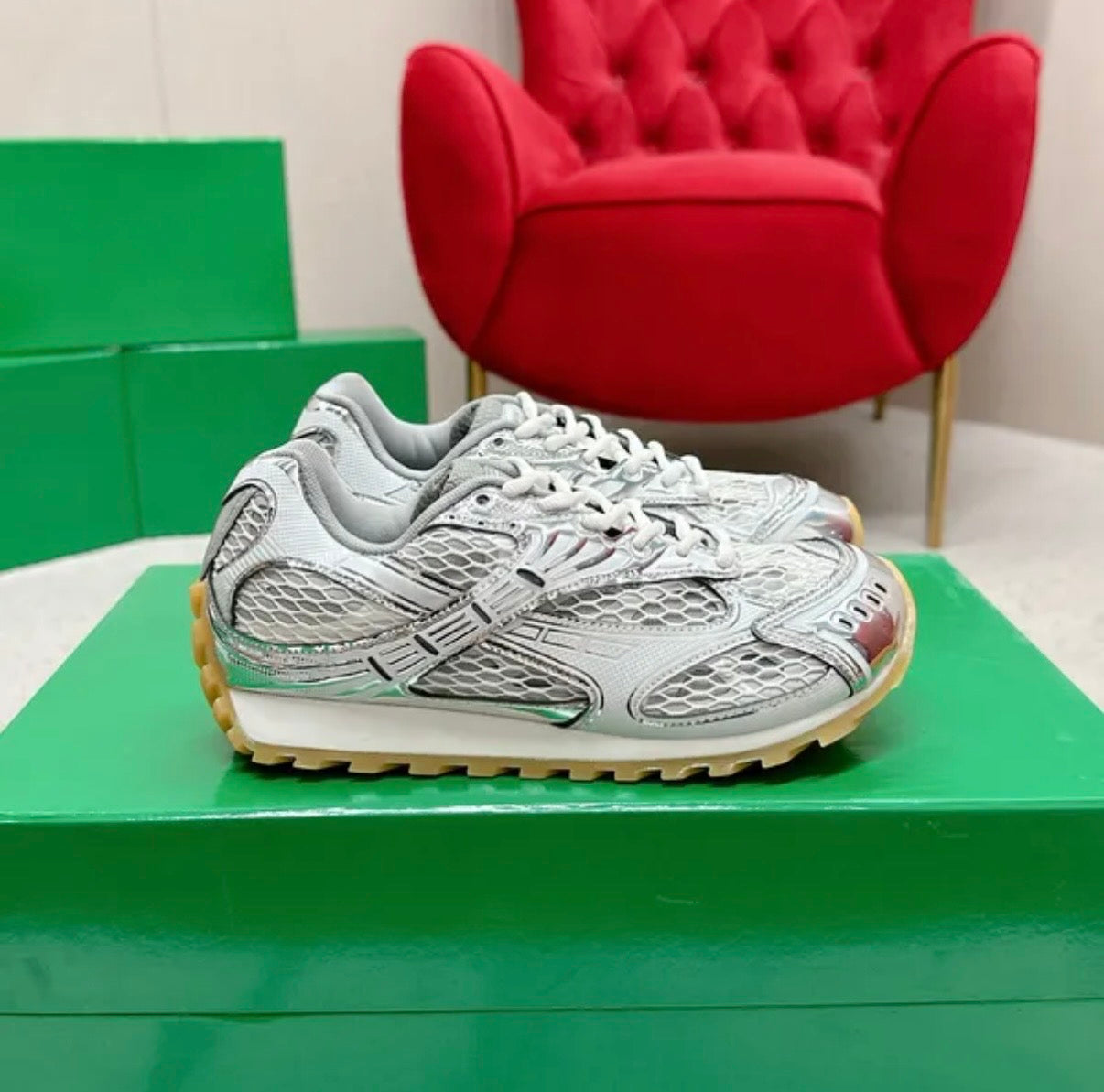 Bottega Veneta Sneakers - Original Silver