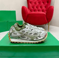Bottega Veneta Sneakers - Olive Green and Silver